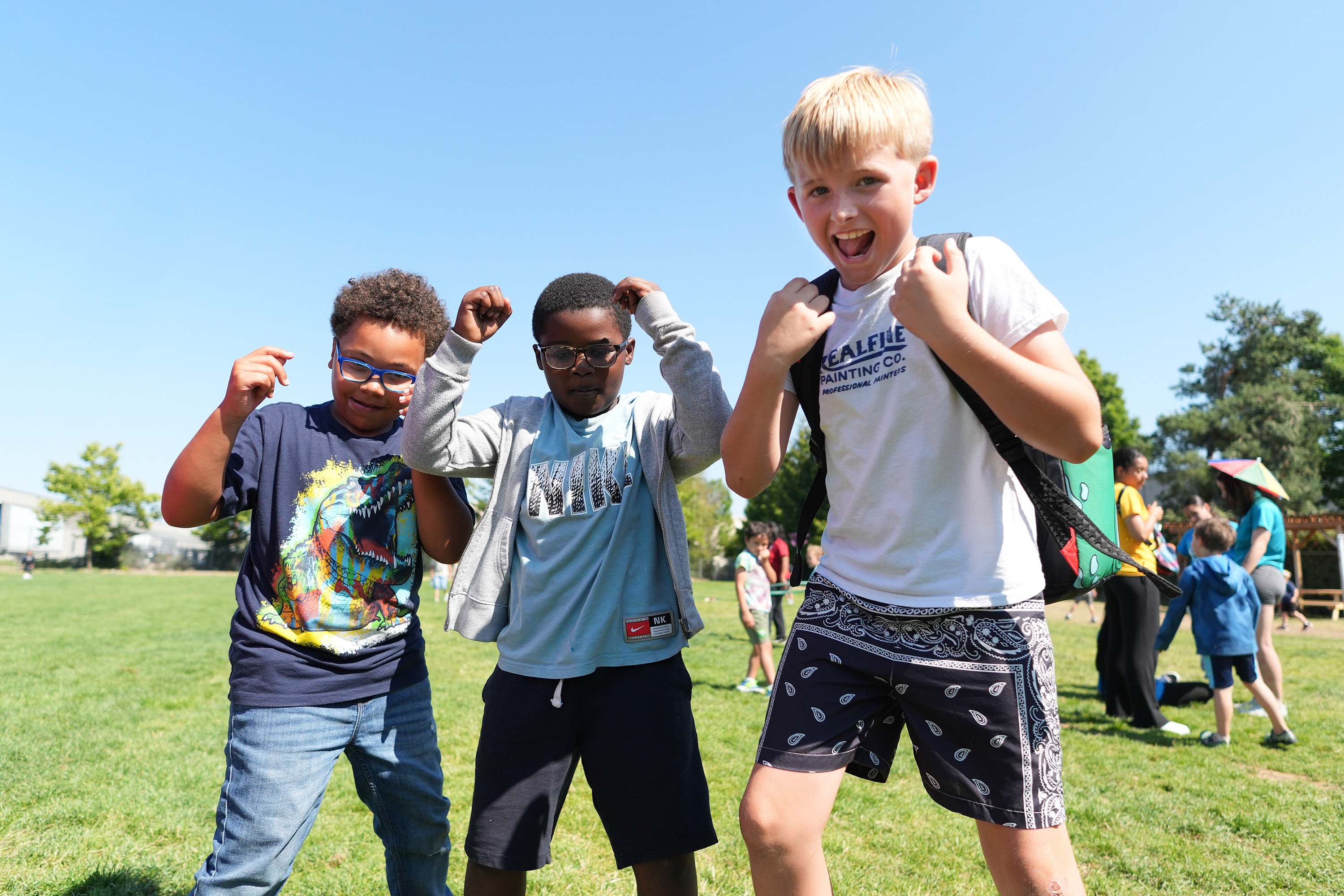 Three Friends Dancing at